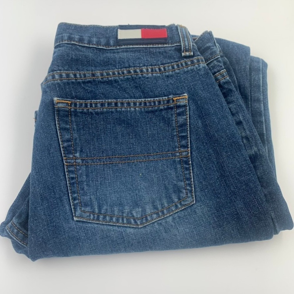 VTG Tommy Jeans Bootcut Denim Womens 7/31 Blue  Medium Wash‎ Y2K Logo